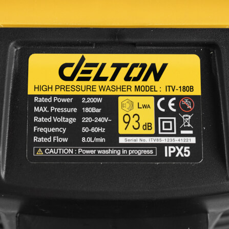 เครื่องฉีดน้ำแรงดันสูง DELTON รุ่น ITV-180B 180 บาร์ 2200 วัตต์_5